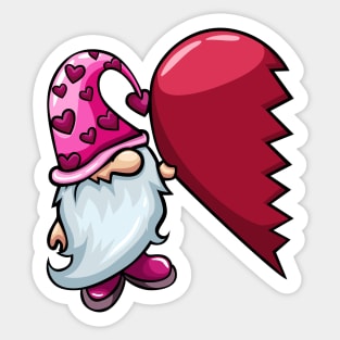 Gnome Valentines (Pink) Sticker